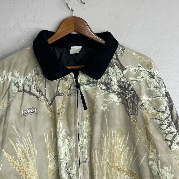 Ghost Camo Prairie Field Camo Bomber Jacket Insulated XXL Hunting Outdoor Zip - Picture 3 of 7